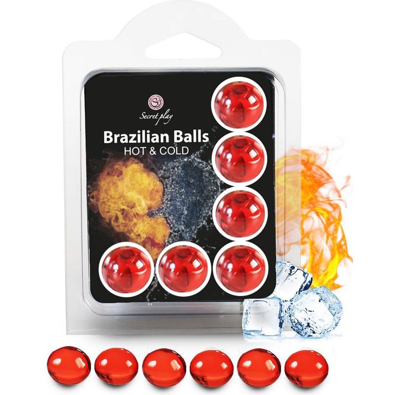 Boules de Massage Lubrifiante - Brazilian Balls Hot & Cold | Effet Chaud & Froid Secret Play Sensations plus