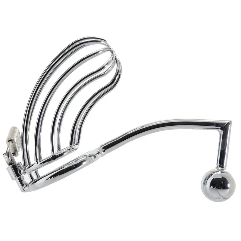 Cage de Chasteté & Crochet Anal - Cock Cage with Anal Stimulator | Contrôle & Soumission Blue Line Sensations plus