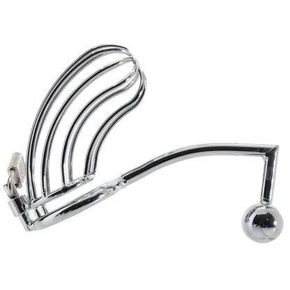 Cage de Chasteté & Crochet Anal - Cock Cage with Anal Stimulator | Contrôle & Soumission Blue Line Sensations plus