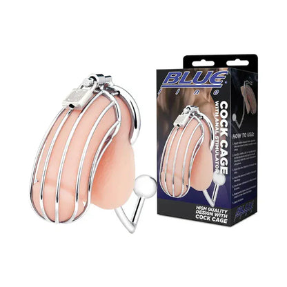 Cage de Chasteté & Crochet Anal - Cock Cage with Anal Stimulator | Contrôle & Soumission Blue Line Sensations plus
