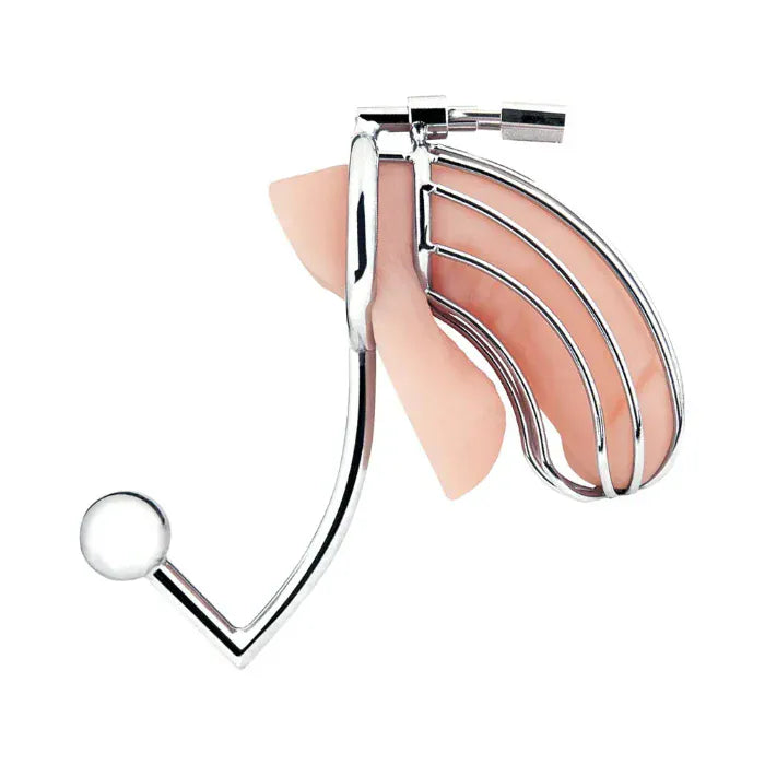 Cage de Chasteté & Crochet Anal - Cock Cage with Anal Stimulator | Contrôle & Soumission Blue Line Sensations plus