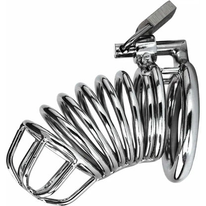 Cage de Chasteté Damon en Acier Chromé | BDSM Avancé Kink - TW Trade Sensations plus