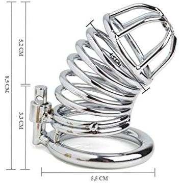 Cage de Chasteté Damon en Acier Chromé | BDSM Avancé Kink - TW Trade Sensations plus
