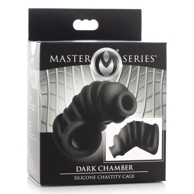 Cage de Chasteté en Silicone - Dark Chamber | Souple, Discrète & Confortable Master Series Sensations plus