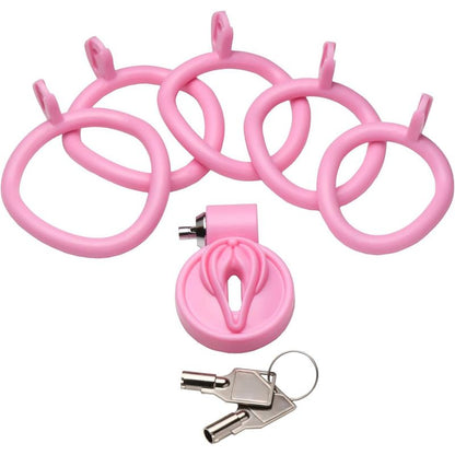 Cage de Chasteté Mini Cage - Master Series Pussification Vulva | Confortable & Sécuritaire Master Series Sensations plus