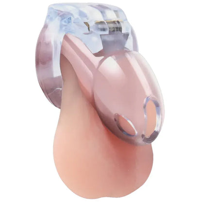 Cage de Chasteté Transparente - Lockmaster 3.5” | Cage à Pénis à Verrouillage Latéral Lockmaster Sensations plus