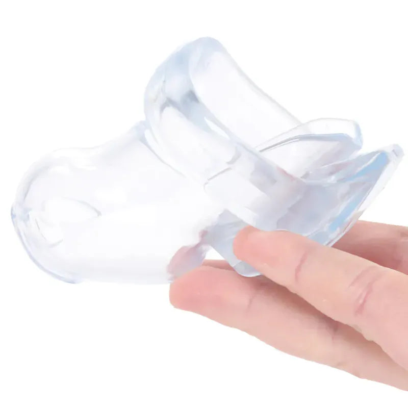 Cage de Chasteté Transparente - Lockmaster 3.5” | Cage à Pénis à Verrouillage Latéral Lockmaster Sensations plus