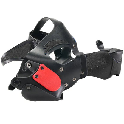 Capuche Pup Play - Alpha Dog Pup Hood | Cuir Vegan pour Jeux BDSM & Pet Play Master Series Sensations plus