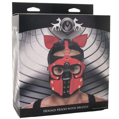 Capuche Pup Play avec Museau - Hound Hood | Cuir Végan Ajustables pour Roleplay & BDSM Master Series Sensations plus