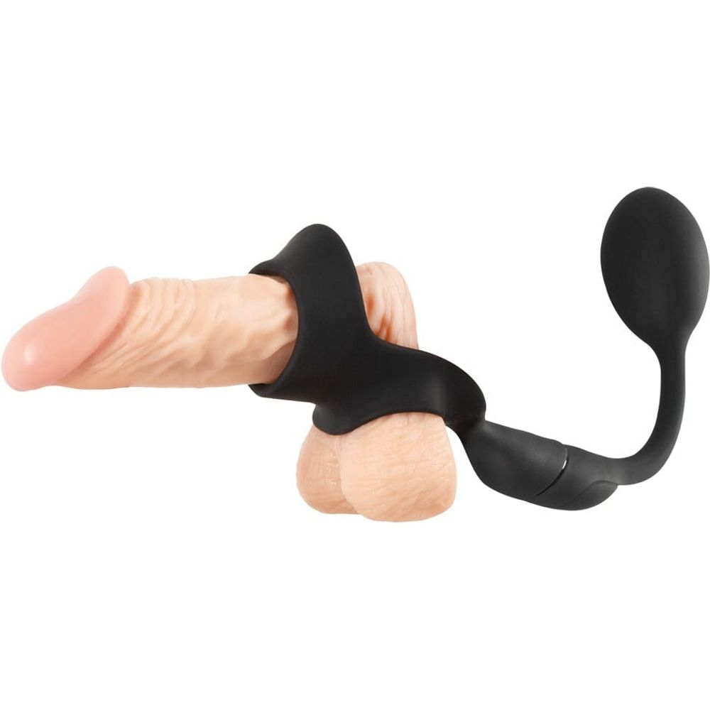 Cockring Et Plug Anal  - Rebel - Cock Ring with RC Butt Plug Rebel Sensations plus
