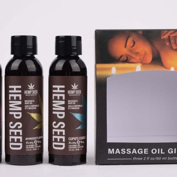 Coffret d'huile de massage - Hemp Seed - éditions St-Valentin Earthly Body Sensations plus