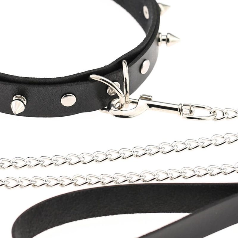 Collier Clouté BDSM & Laisse - FétishTentation | Réglable pour Jeux de Contrôle & Soumission FetishTentation Sensations plus
