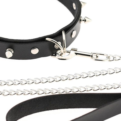 Collier Clouté BDSM & Laisse - FétishTentation | Réglable pour Jeux de Contrôle & Soumission FetishTentation Sensations plus