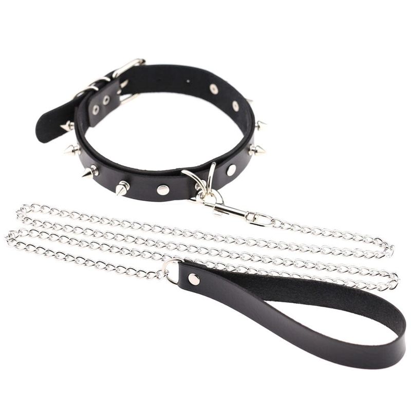 Collier Clouté BDSM & Laisse - FétishTentation | Réglable pour Jeux de Contrôle & Soumission FetishTentation Sensations plus