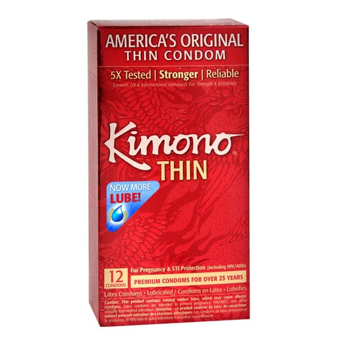 Condom Ultra Fins - Kimono Thin | Préservatifs Ajustés & Fiables pour Plus de Plaisir Kimono Sensations plus