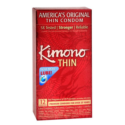 Condom Ultra Fins - Kimono Thin | Préservatifs Ajustés & Fiables pour Plus de Plaisir Kimono Sensations plus