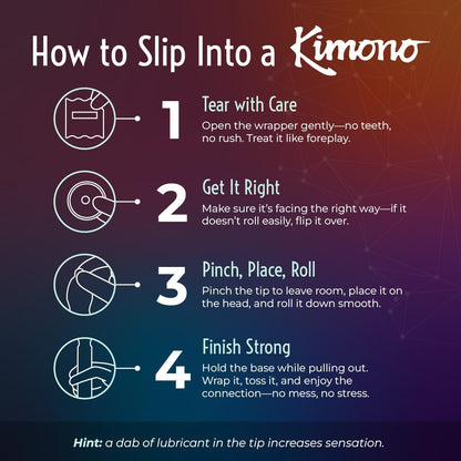 Condom Ultra Fins - Kimono Thin | Préservatifs Ajustés & Fiables pour Plus de Plaisir Kimono Sensations plus