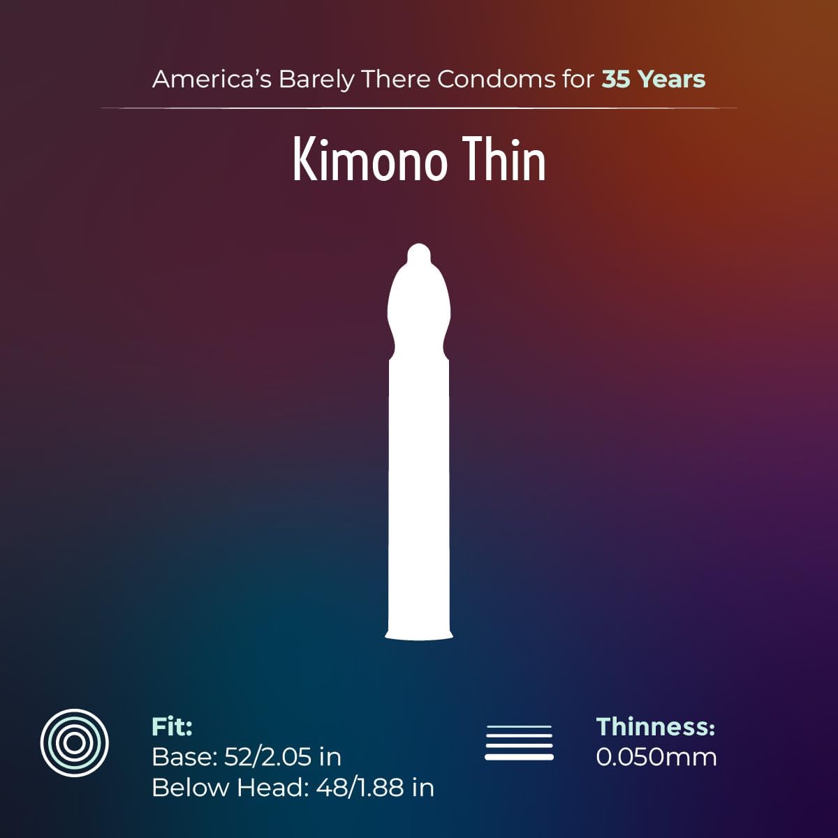 Condom Ultra Fins - Kimono Thin | Préservatifs Ajustés & Fiables pour Plus de Plaisir Kimono Sensations plus