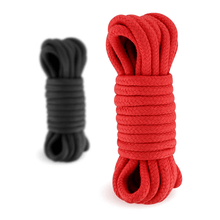 Corde de Bondage Douce 5 m - Sweet Caress Play Shibari | Coton Doux Noir ou Rouge Sweet Caress Sensations plus