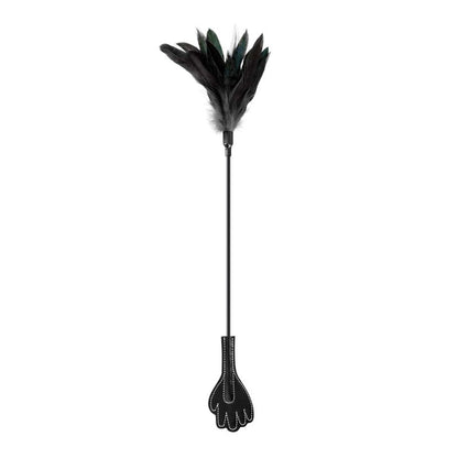 Cravache 2-en-1 BDSM - Sweet Caress | Plumeau Sensuels & Main de Fessées Noir Sweet Caress Sensations plus