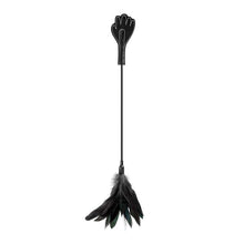 Cravache 2-en-1 BDSM - Sweet Caress | Plumeau Sensuels & Main de Fessées Noir Sweet Caress Sensations plus