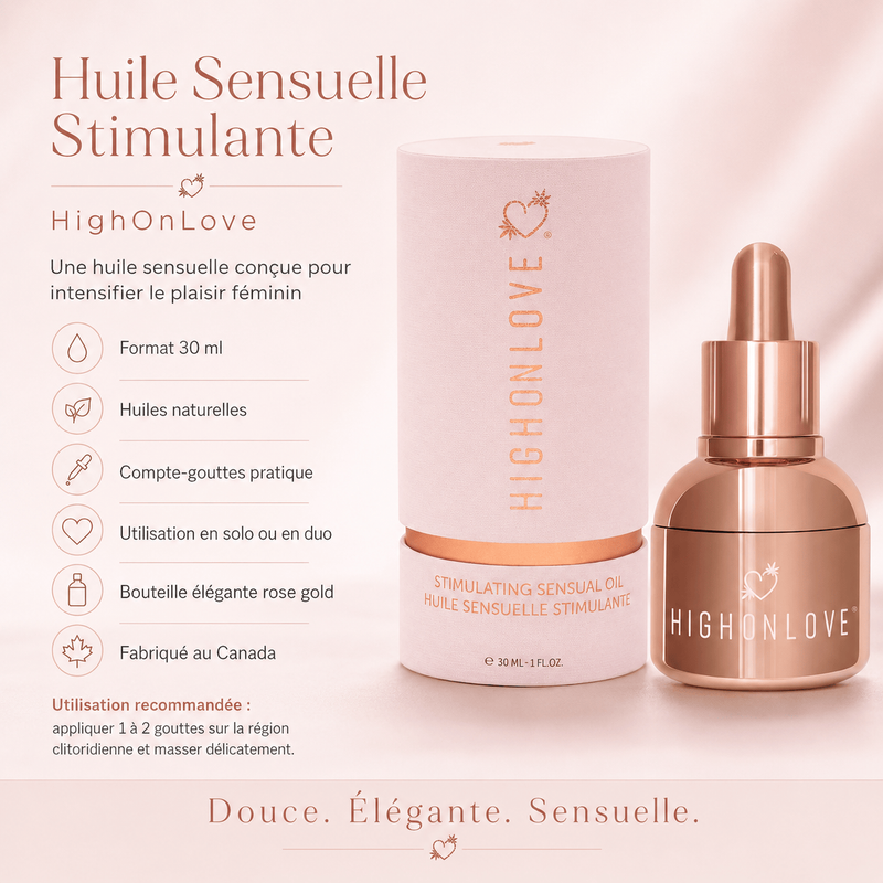 Crème Intime pou Clitoris - Huile Sensuelle Stimulante | High On Love HighOnLove Sensations plus