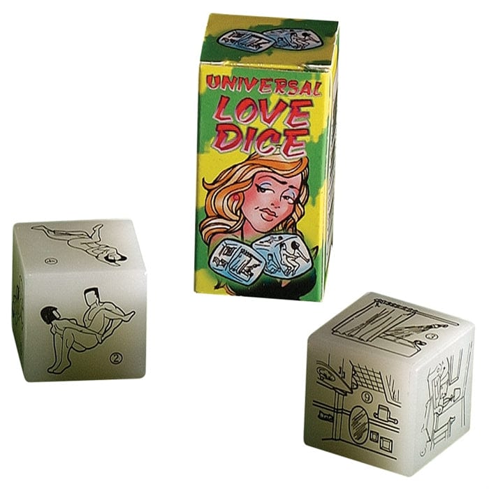 Dés coquins Phosphorescents - Universal Love Dice | 36 positions & lieux pour s’aimer Love Dice Sensations plus
