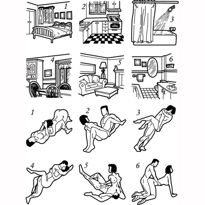 Dés coquins Phosphorescents - Universal Love Dice | 36 positions & lieux pour s’aimer Love Dice Sensations plus