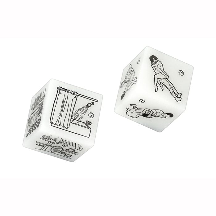 Dés coquins Phosphorescents - Universal Love Dice | 36 positions & lieux pour s’aimer Love Dice Sensations plus