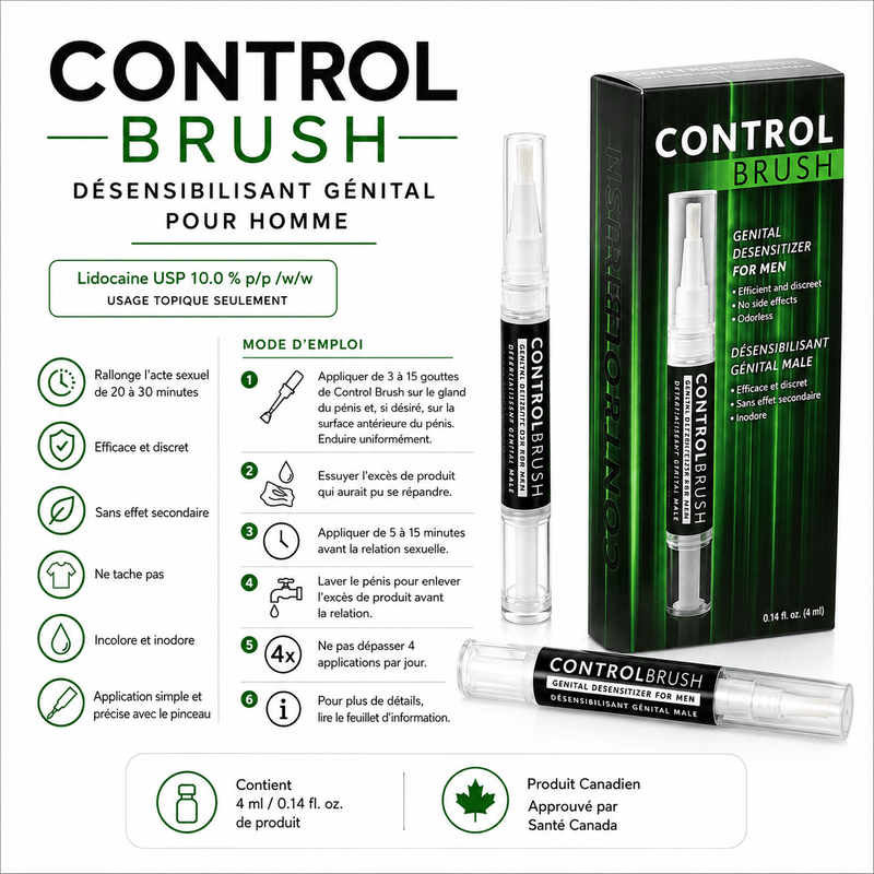 Désensibilisant Génital - Adore U HÖM - Control Brush Adore U Höm Sensations plus
