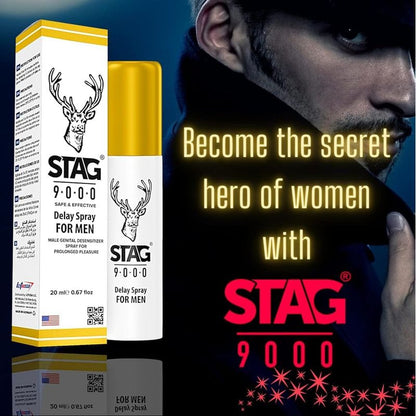 Désensibilisants génital - Stag 9000 - Spray retardateur pour hommes Stag 9000 Sensations plus