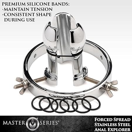 Dilatateur Anal - Master Series - Forced Spread Stainless Steel Master Series Sensations plus