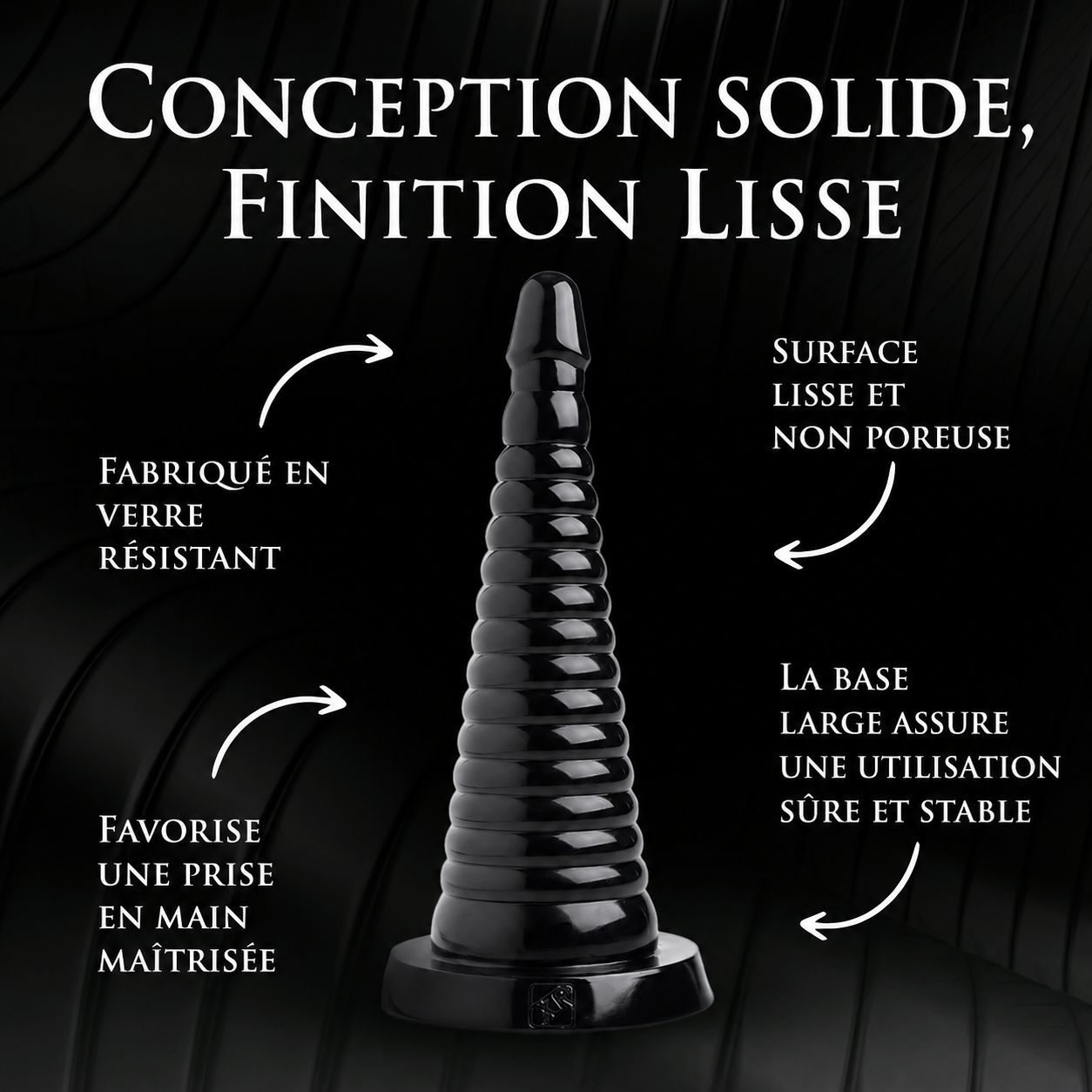 Dilatateur Anal XXL - Cône Anal Géant Nervuré | 28,6 cm x 8,9 cm Sensations Plus Sensations plus