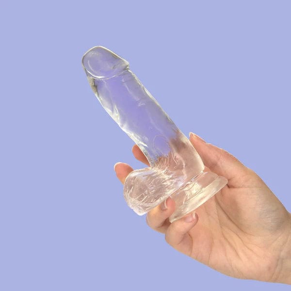 Dildo - Addiction - Crystal Addiction dildo de 6 pouces avec testicules Addiction Sensations plus