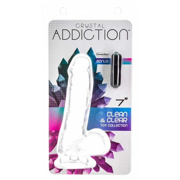 Dildo - Addiction - Crystal Addiction dildo de 7 pouces avec testicules Addiction Sensations plus