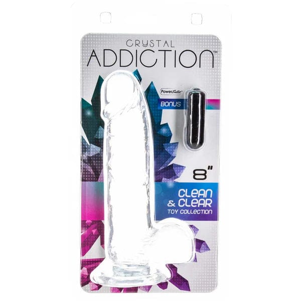 Dildo - Addiction - Crystal Addiction dildo de 8 pouces avec testicules Addiction Sensations plus