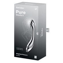 Dildo en Acier Inoxydable - Satisfyer Pure Gravity 2 | Forme Galbée & Texturée Satisfyer Sensations plus