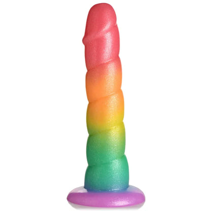 Dildo en silicone 6,6 po - Swirl Rainbow Simply Sweet | Base Ventouse Simply Sweet Sensations plus