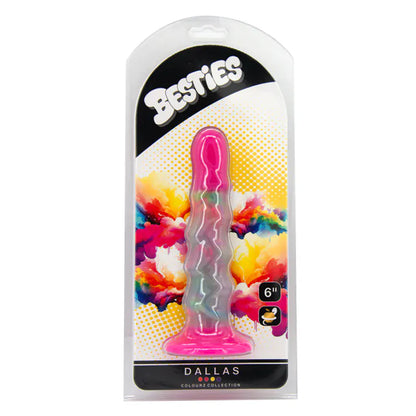 Dildo en Silicone & Ventouse - Besties Colourz Dallas | Compatible Harnais & Texturé Odin Novelties Sensations plus