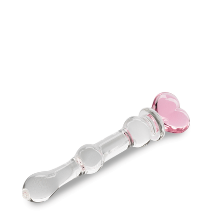 Dildo en Verre Cœur 20 cm - Glossy n°21 | Élégance & Sensations Thermiques Glossy Toys Sensations plus