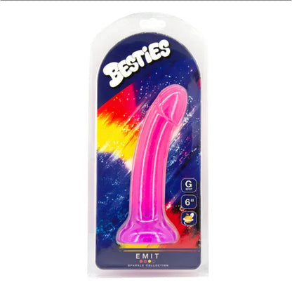 Dildo Incurvé en Silicone Emit Besties | Sparkle Collection Besties Sensations plus