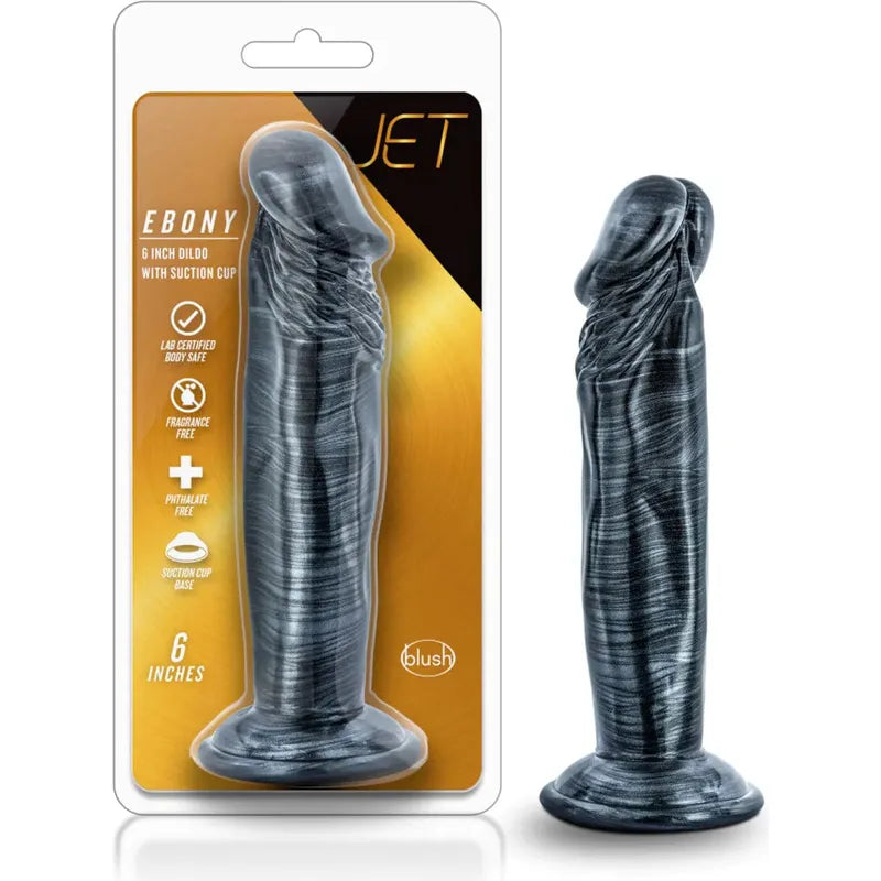 Dildo - Jet - Ebony - 6 Pouces Blush Novelties Sensations plus