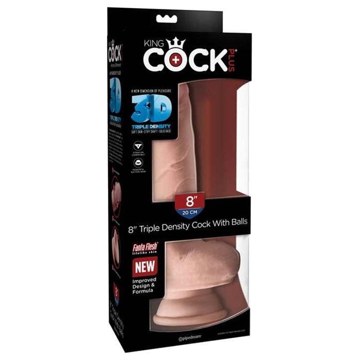 Dildo - King Cock Plus - 8 pouces - Avec Testicules Pipedream Sensations plus