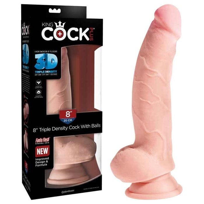Dildo - King Cock Plus - 8 pouces - Avec Testicules Pipedream Sensations plus