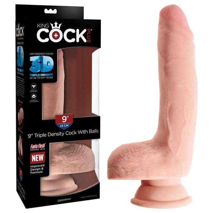 Dildo - King Cock Plus - 9 pouces - Avec Testicules Pipedream Sensations plus