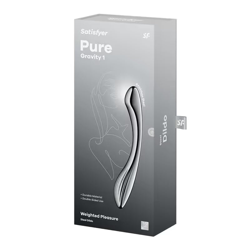 Dildo Point-G en Acier Inoxydable - Satisfyer Pure Gravity 1 | Puissance & Précision Satisfyer Sensations plus