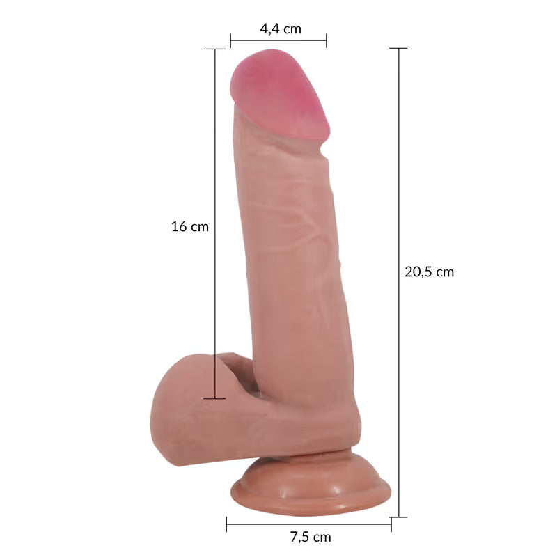 Dildo Réaliste Articulé - Pretty Love Creel 20.5 cm | Texture Effet Peau & Squelette Flexible Pretty Love Sensations plus