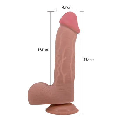 Dildo Réaliste Articulé - Pretty Love Emeka 23.4 cm | Texture Effet Peau & Squelette Flexible Pretty Love Sensations plus