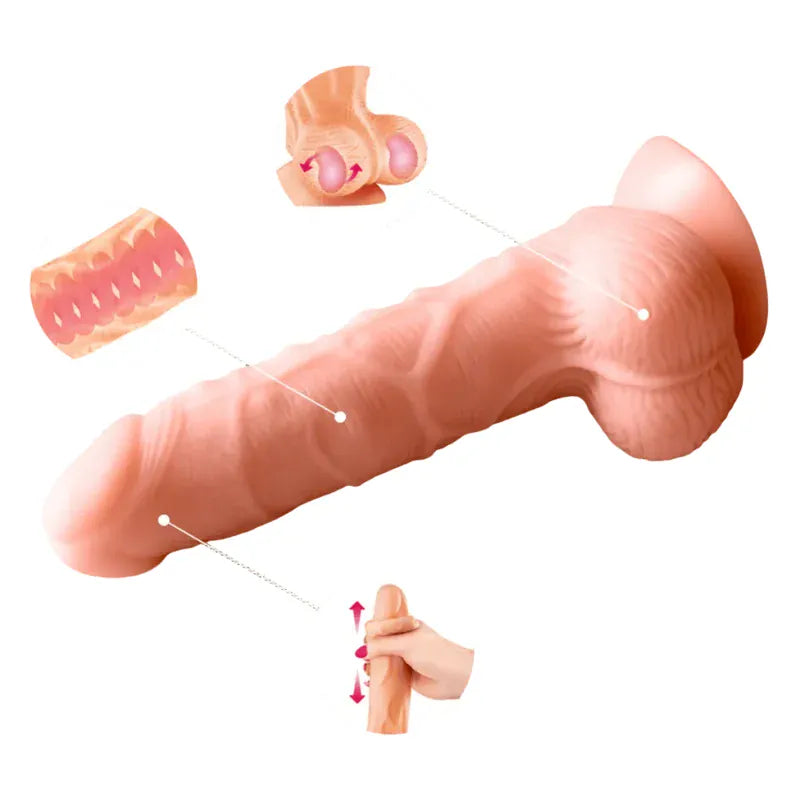 Dildo Réaliste, Prépuce & Ventouse - Real Jo 17,5cm | Real Body Real Body Sensations plus