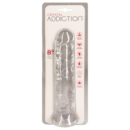 Dildo Réaliste Transparent - Crystal Addiction 8 pouces | Addiction Addiction Sensations plus